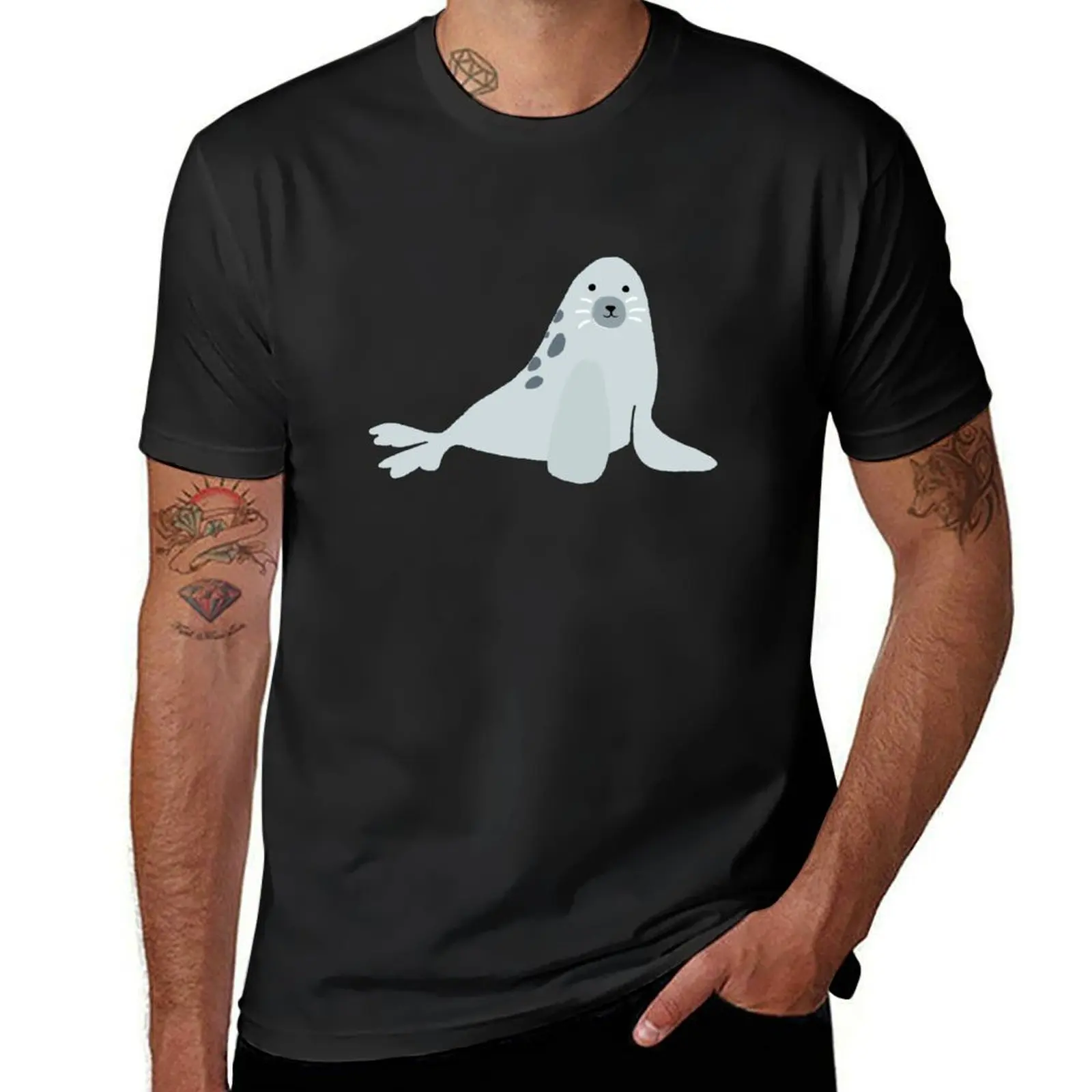 

Arctic Seal Illustration Greenland T-Shirt oversizeds graphics Men's clothing