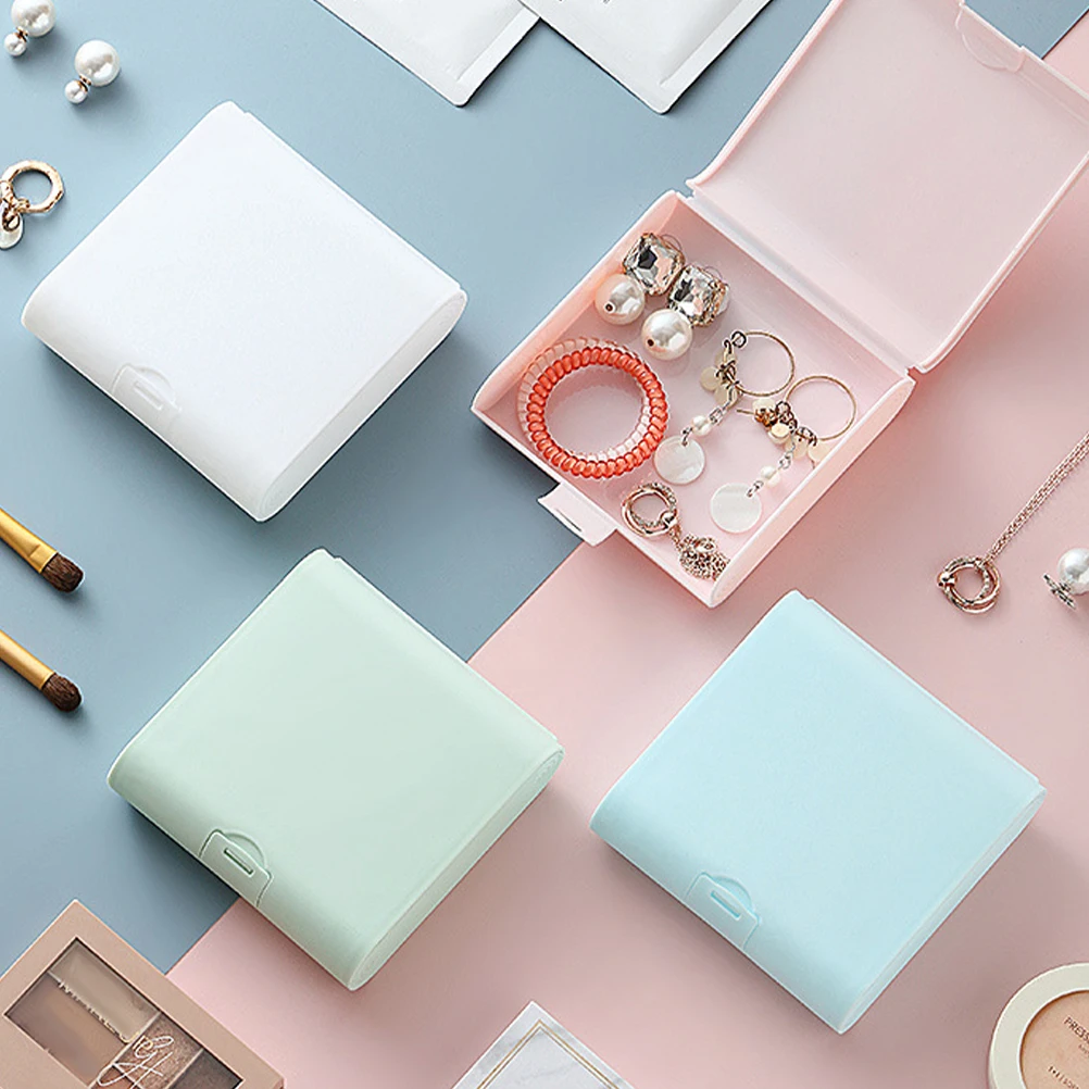 

4Pcs Portable Storage Box Change Jewelry Holder Earphone Cable Organizer Digital Accessories Storage Case Travel Organizer