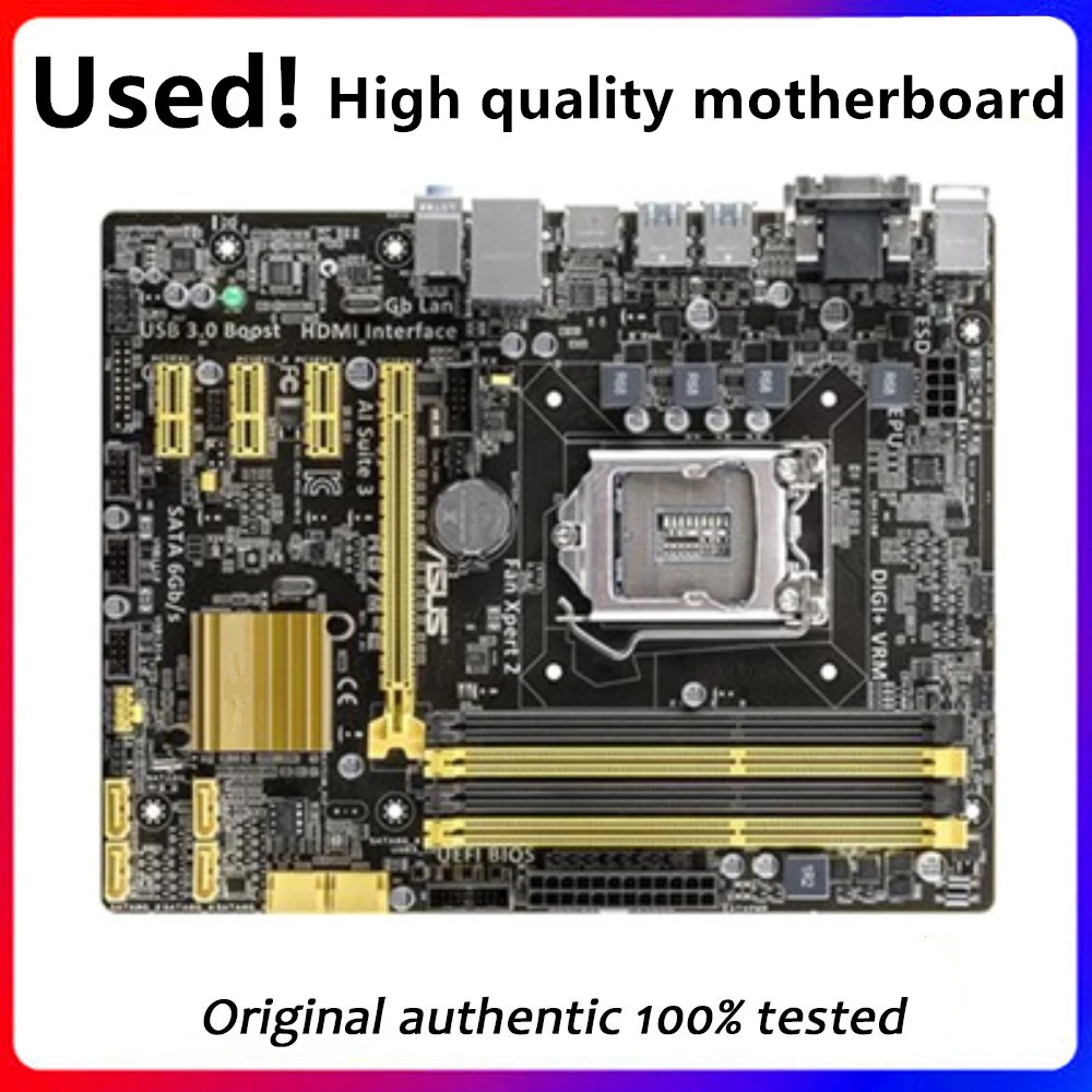 

For Asus H87M-E Desktop Motherboard H87 LGA 1150 For Core i7 i5 i3 DDR3 32G SATA3 USB3.0 Original Used Mainboard