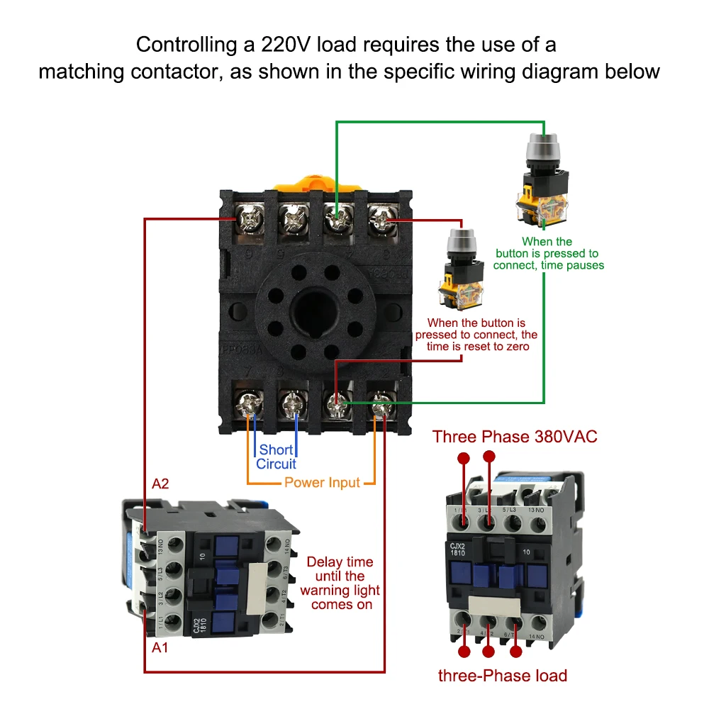 DH48S-1Z DH48S-2Z DH48S-S Digital LED Programmable Timer Time Relay Switch 0.01S-99H99M DIN RAIL AC110V  with Socket Base