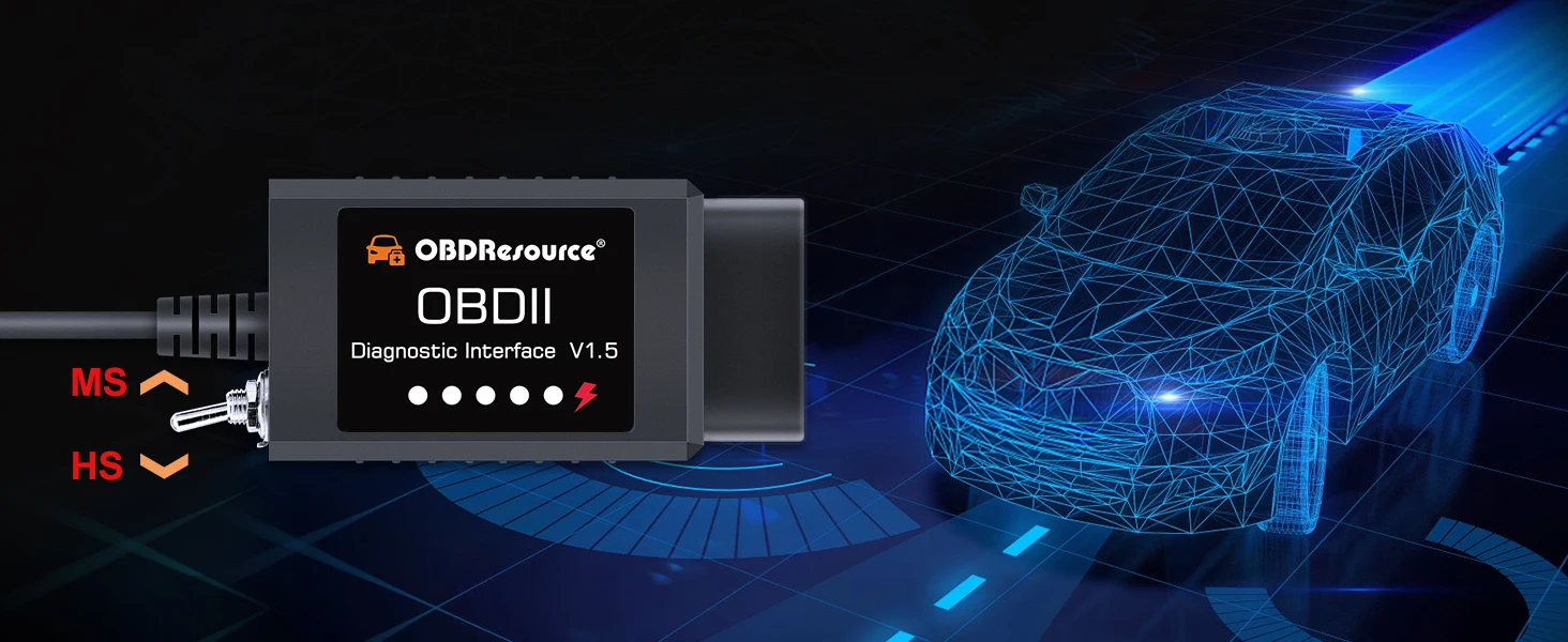 OBDResource FORSCan OBD2 USB-Adapter ELM327 V1.5 für Windows CH340 Diagnosegerät mit MS-CAN/HS-CAN-Schalter PIC18F25K80 – Detail 5