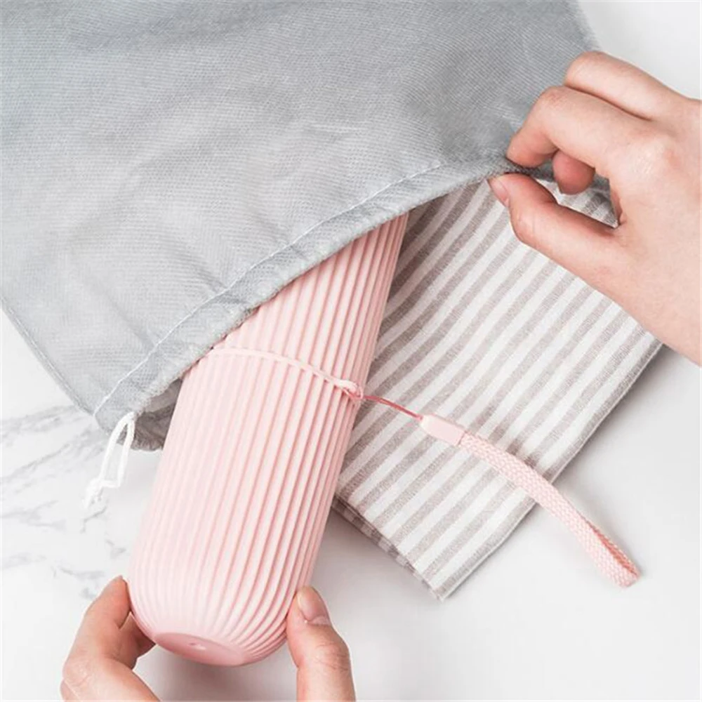 السفر صندوق فرشاة الأسنان شريط عمودي المحمولة كأس غسول الفم بالفرشاة كوب غسل كوب صندوق أدوات الأسنان خرطوشة تخزين معجون الأسنان #5