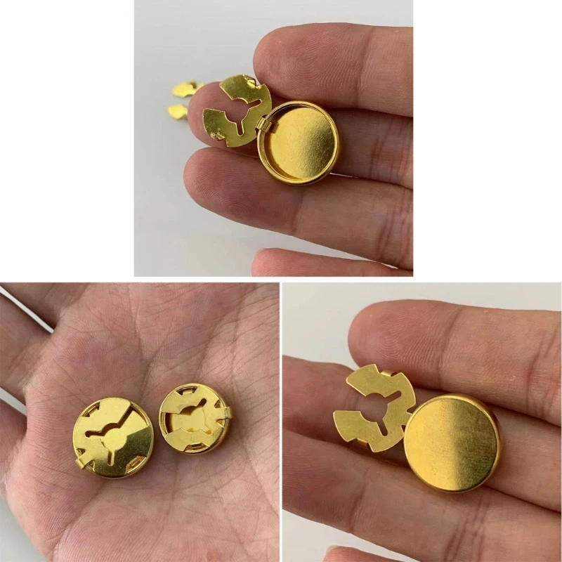 10pcs Brass Round Button Cover Cufflinks Formal Shirt Cuff Links Imitation Cuff Links for DIY Accessory Photo Drop Shipping