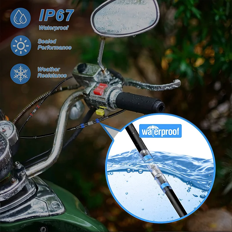 100 шт., термоусадочные стыковые соединители для проводов