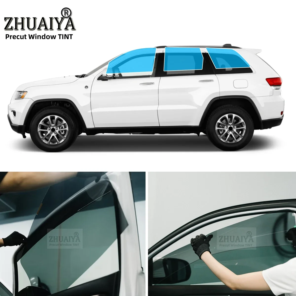 Precut Car Removable Window Tint Film Front Two Door Windows Tint For Jeep Grand Cherokee 4 DR SUV  2014-2021