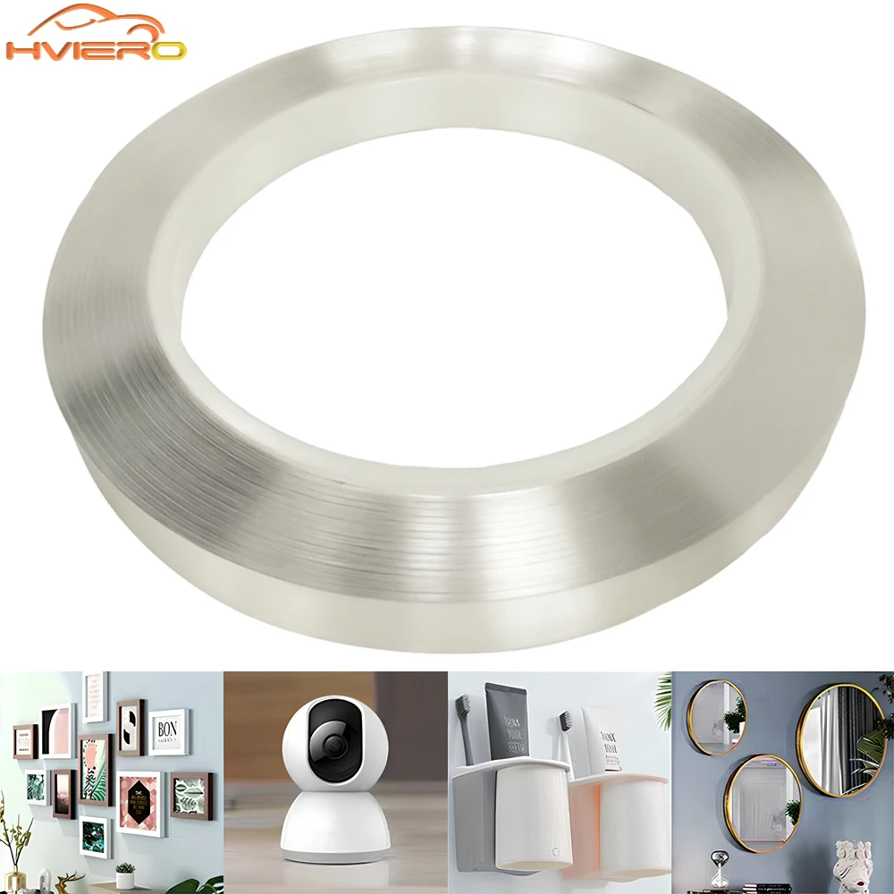 1M/3M/5M Nano Tape Tracsless Double Sided Transparent Reusable Waterproof Resistant Heat Adhesive Cleanable 10mm Width Car Tools