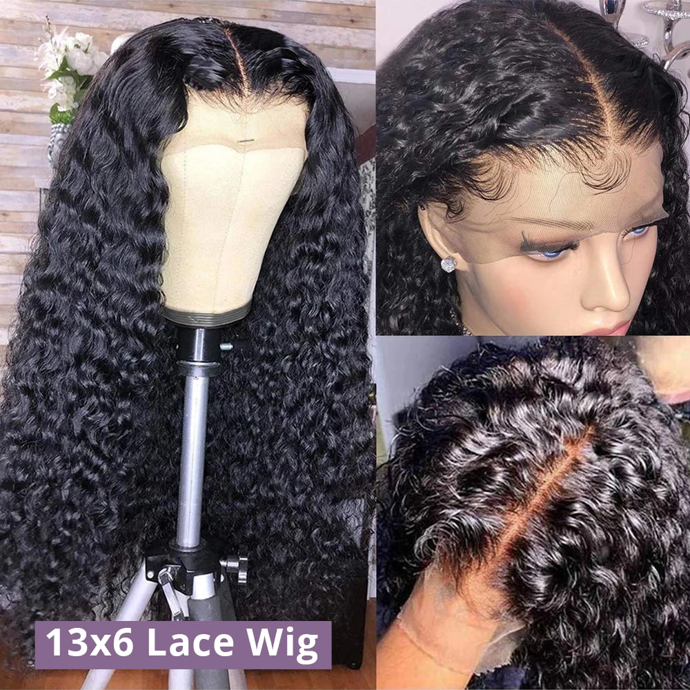 Wear And Go Deep Wave 7x5 Бесклеевой парик из натуральных волос Ready To Go Curly 13x6 Кружевной фронтальный парик Прозрачный предварительно выщипанный предварительно вырезанный без клея