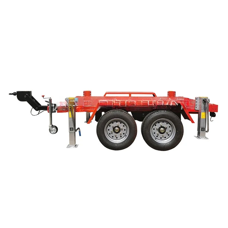 2 Tons Carrying Mobile Flatbed Trailer, Suitable RV, Excavator, Fire Robot, ATV Handling