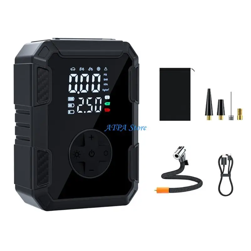 

U13C Intelligent LCD Display Electric Air Compressor For Car Tires And Sports Equipment