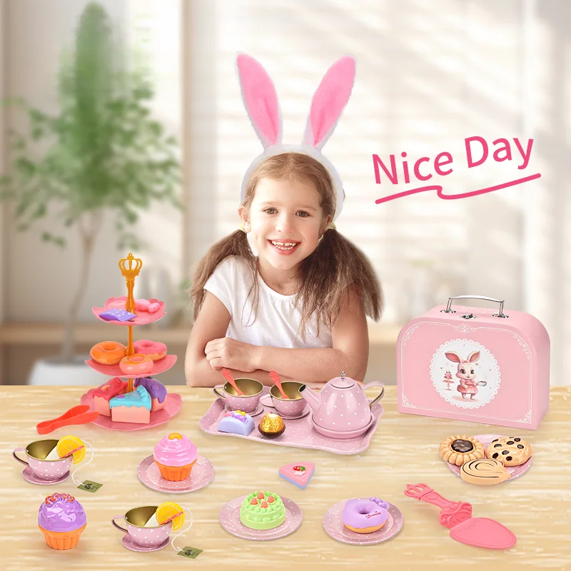 Kinder Familie Speelgoed Afternoontea Desserts Taarten Simulatie Speelgoed Meisje Cadeau Sets
