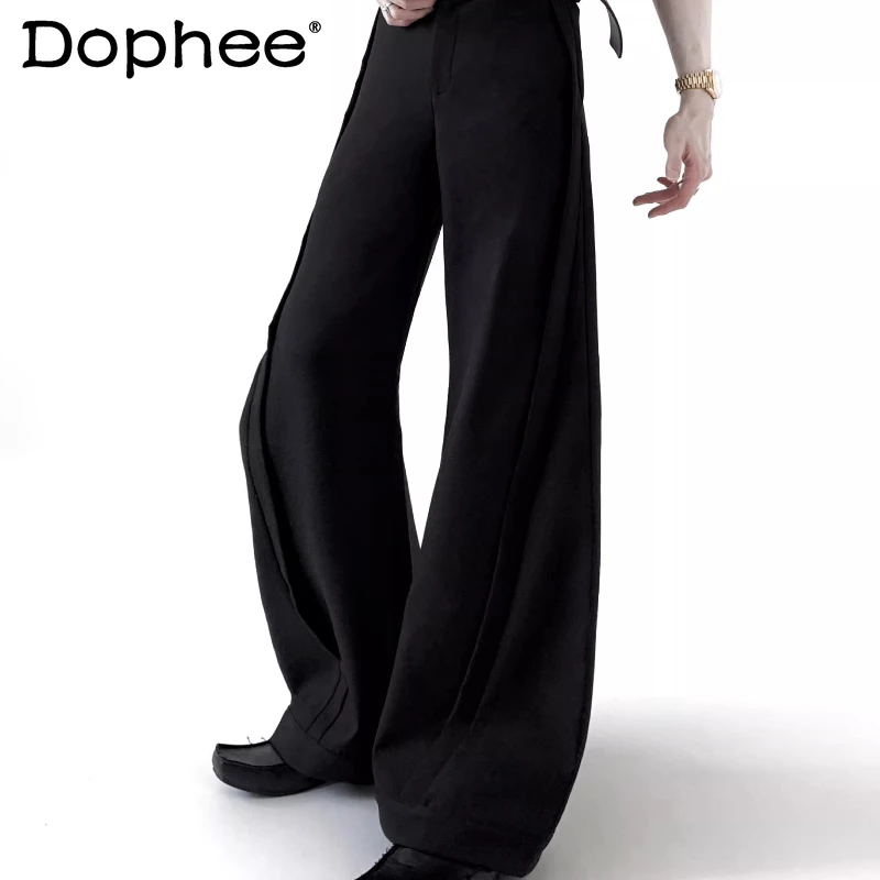 

Fashion Micro-flared Pants Men's 2026 Spring New High-end Comfort Curved Trousers Male Simple Trendy Pocket Decoration Trousers