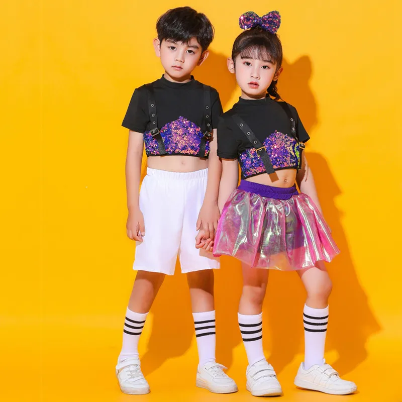 ملابس رقص الجاز فستان قاعة الرقص الهيب البوب الرقص الترتر الحديثة بنين بنات الشارع الشهير المرحلة وتتسابق أداء الجاز