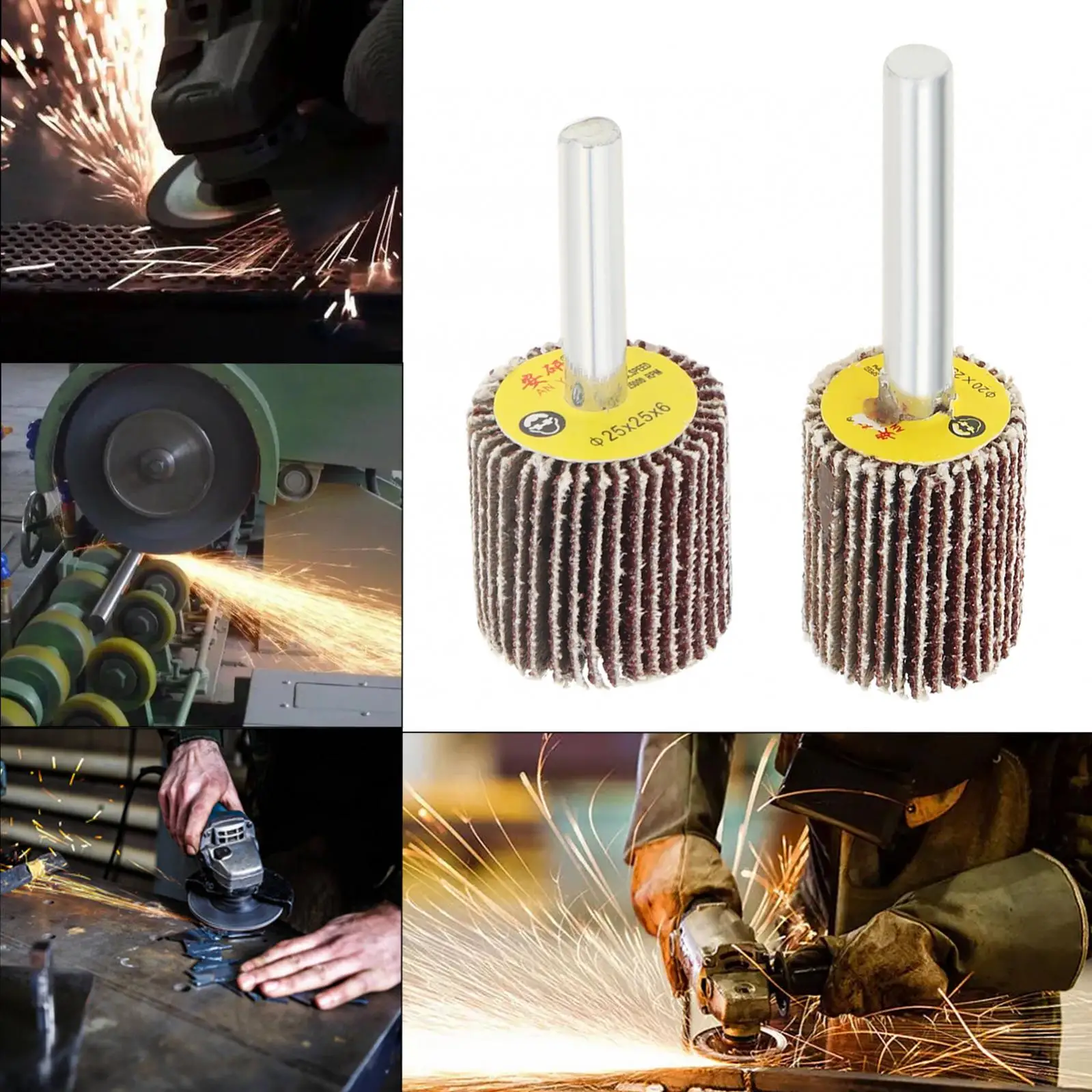 

10pcs 80 Grit Sanding Paper Flap Wheel Set for Rust Removal Deburring Grinding Polishing Compatible with Dremel Rotary Tools