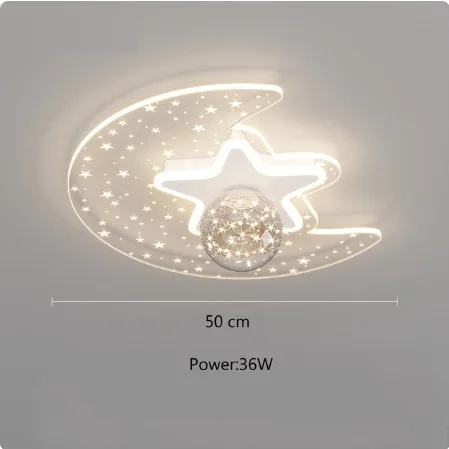 Lámpara de techo LED moderna para habitación infantil, lámpara de techo con forma de estrella para dormitorio, iluminación decorativa para el hogar para niñas, niños y bebés