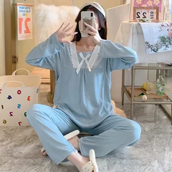 Pregnant Pajamas Set Spring and Autumn Breastfeeding Homewear Thin Summer Pajamas Women Postpartum Nursing Clothing Set Winter