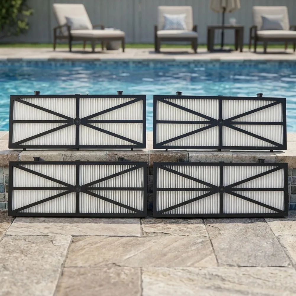 Cartridge Filter Replacement Ultra Fine Filter Panels For Crystal Clear Pool Captures Sand And Silt Resists Wear And Tear