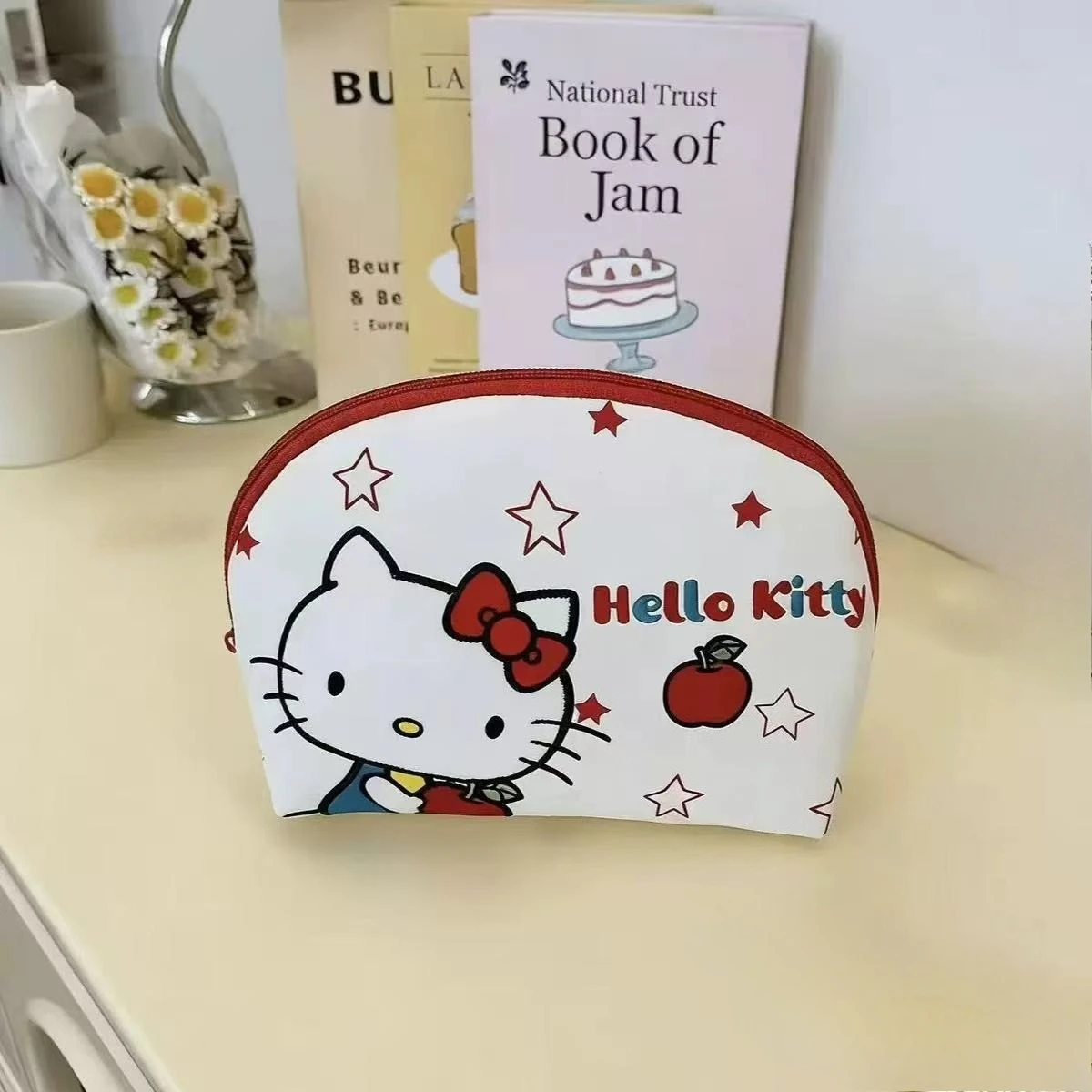 Hot Hello Kitty Shell Makeup Bag Large Capacity Cinnamoroll Travel Cosmetic Pouch Kawaii Portable Holiday Vacation Handbag Gift view 4