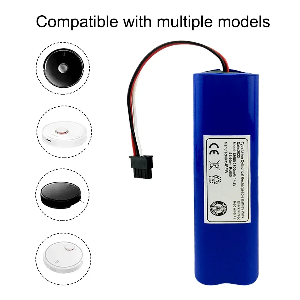 4S1P 18650 14.8V 2800mAh Sweeper Battery for Xiaomi Mijia Robot Vacuum-Mop P Sweeping Mopping Robot STYTJ02YM Li-ion Battery