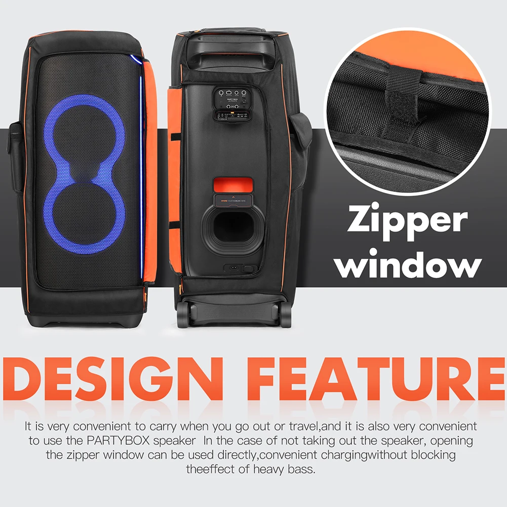 

Dust Cover Protective Case with Side Storage Pocket Dust Cover Case for JBL Partybox Nylon Fabric Protective Dust Cover