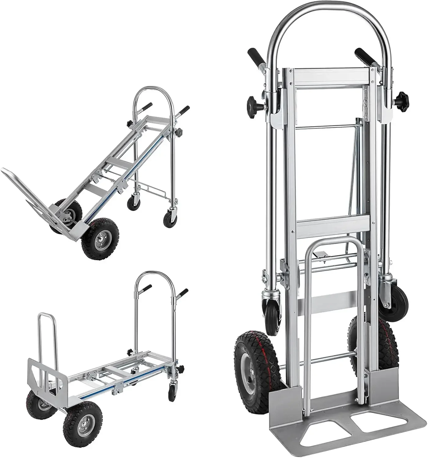 Aluminum Hand Truck,Convertible Hand Truck Dolly Large Size 1000 lb Capacity, Utility Cart Converts from Hand Truck