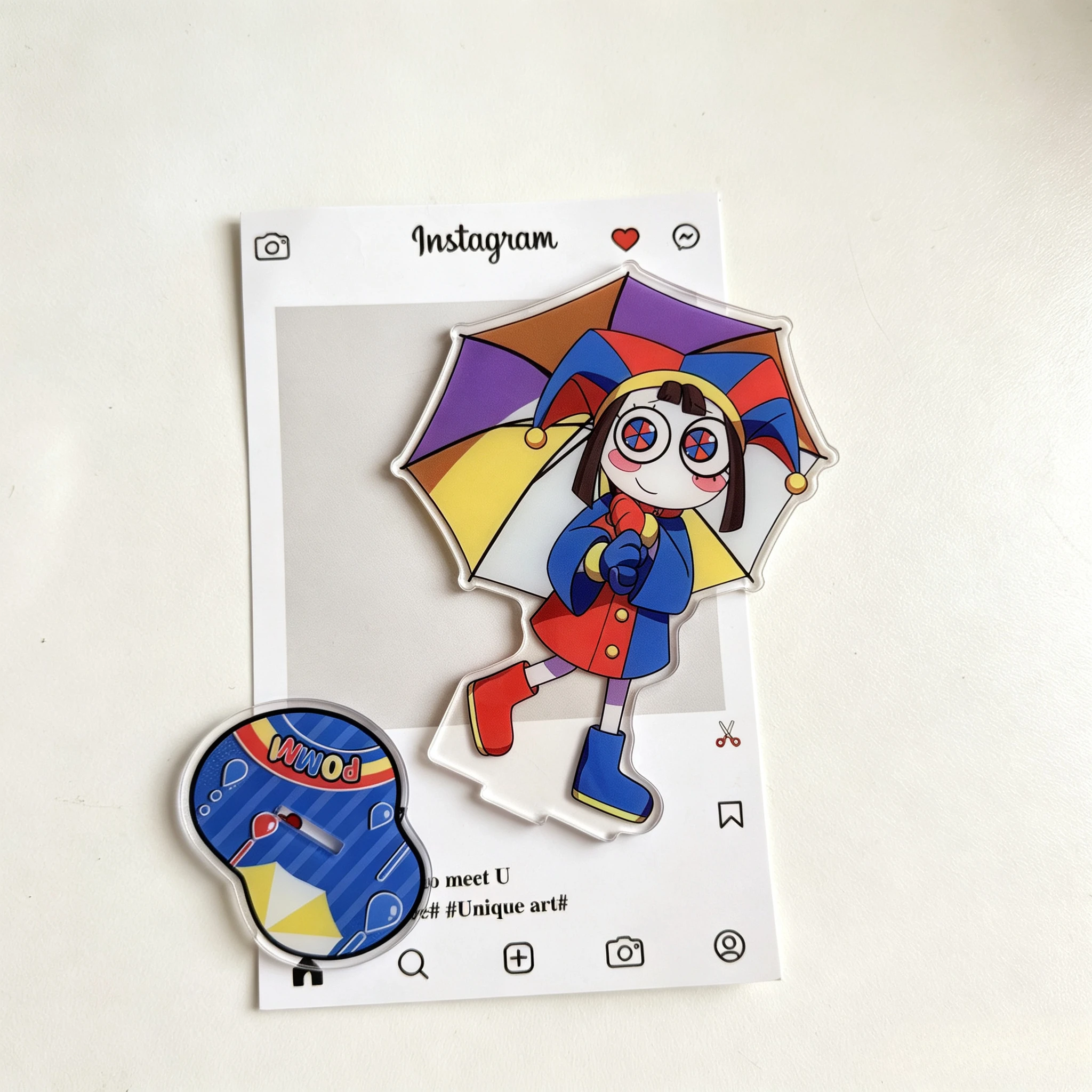 Paraguas de la serie Rain, soporte de acrílico para escritorio, figura de Ragatha, adorno adorable, regalos de decoración coleccionables para fans de anime.