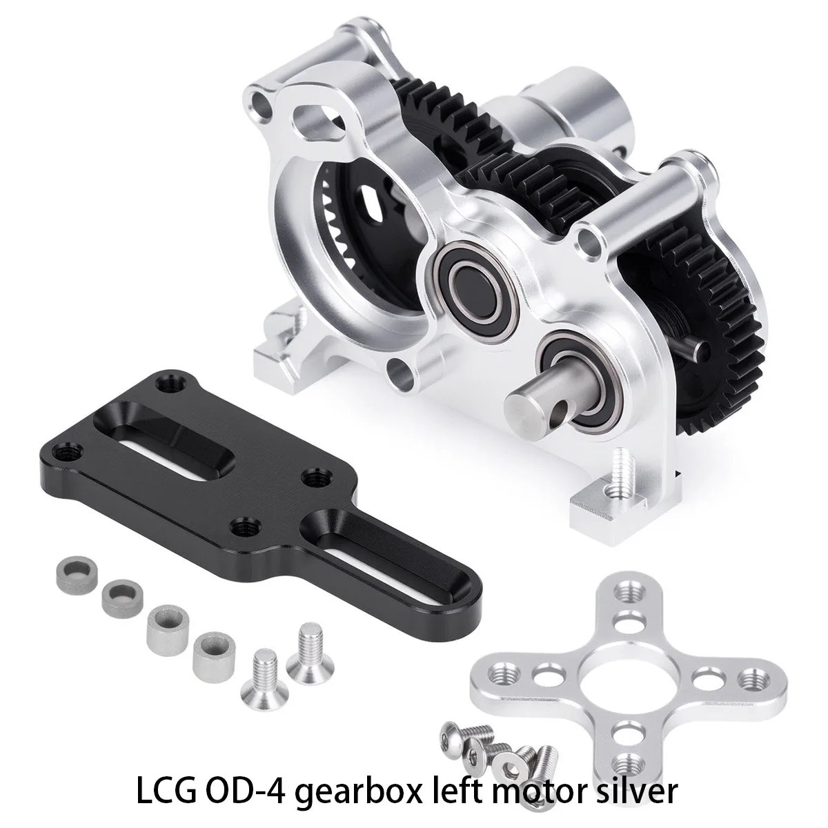 New series of RC ultra light aluminum OD-4 gearbox assembly+base plate right motor adaptation 1/10 climbing LCG modification upg