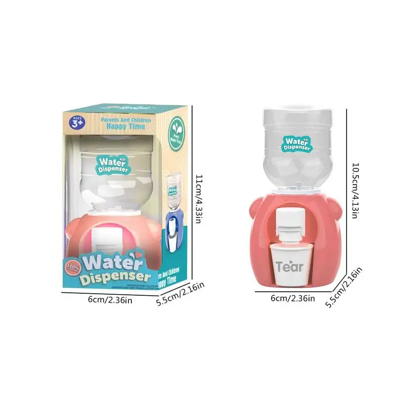 Dispenser air Mini untuk anak-anak, Model miniatur rumah tangga simulasi baru Model adegan bermain peran air mancur minum