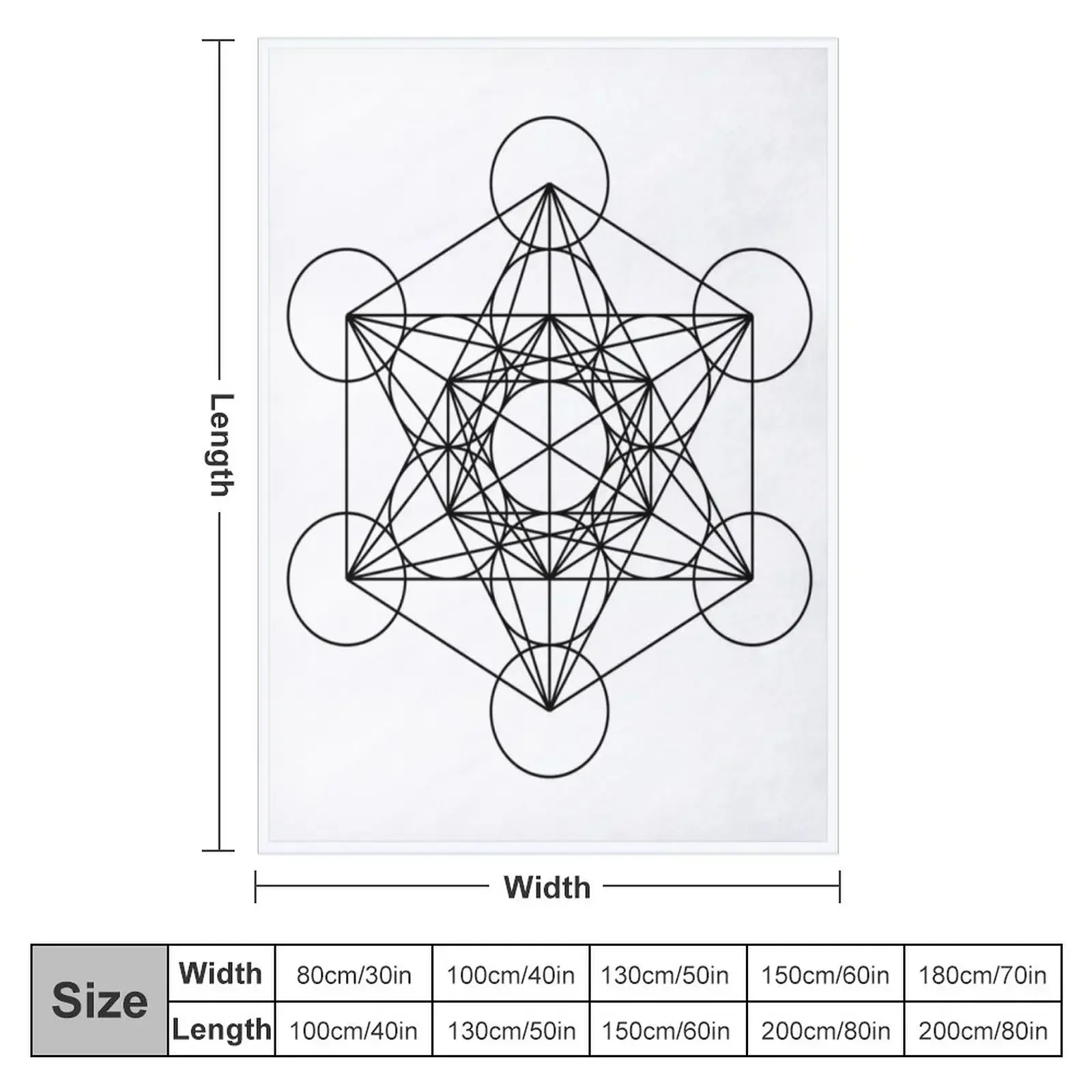 Cubo Metatron&x27;s - E Essencial de Geometria Sagrada. Lance cobertores e cobertores peludos embelezados