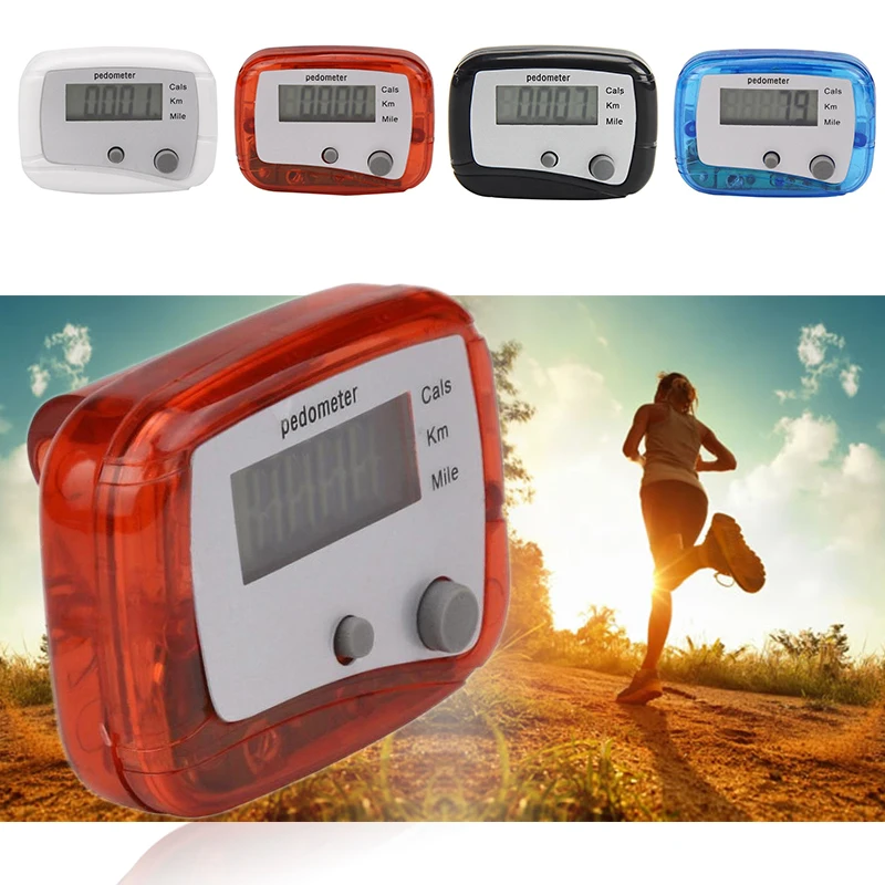 Podómetro para caminar, resistente al agua, multifuncional, deportivo, contador de calorías, pantalla LCD