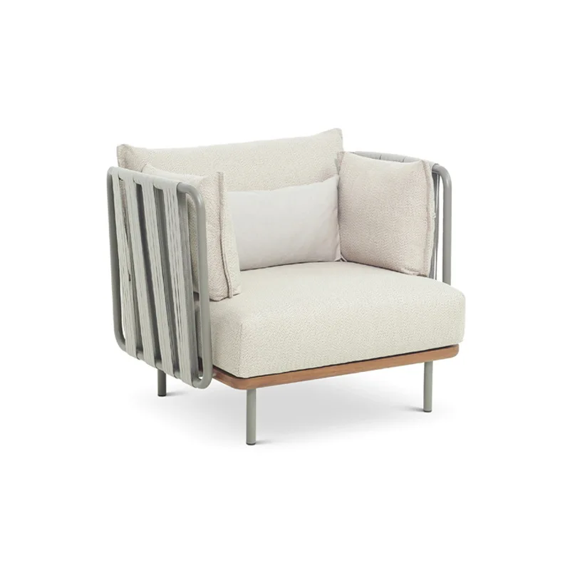 

Nordic outdoor leisure sofa coffee table combination balcony small table and chairs three-piece set lazy
