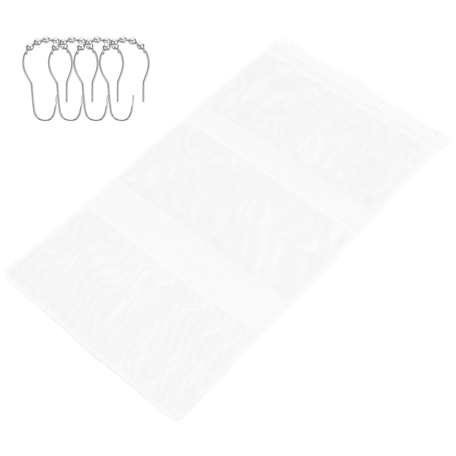 

6 Pocket Mesh Shower Organizer Hanging Bath Storage Bag for Toiletries Soap Shampoo Towels Quick Drying Waterproof Polyester