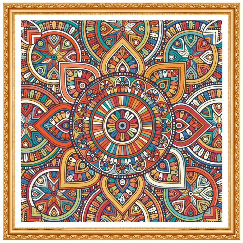 5D Mandala DIY Diamond Painting Cross Stitch Diamond  Diamond Embroidery Religious Meditation Mandala Home Decor Wall Art