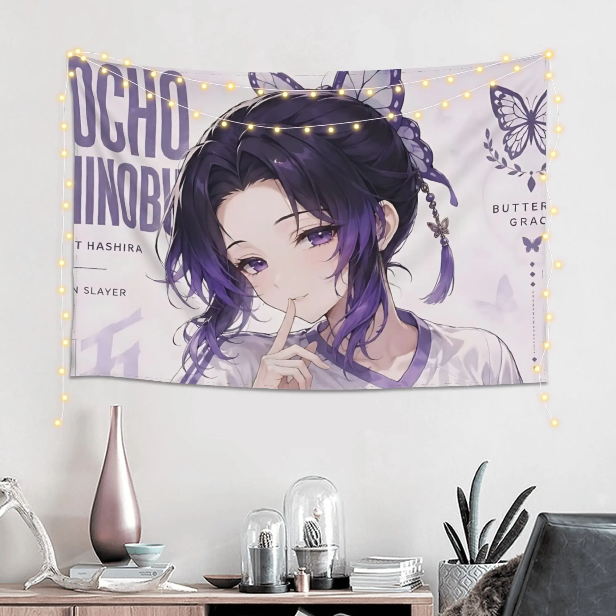 Customized Demon Slayer Cutecore Tapestry  Wall Hanging Blanket Tapestry Home Decor Items Wall Decorations