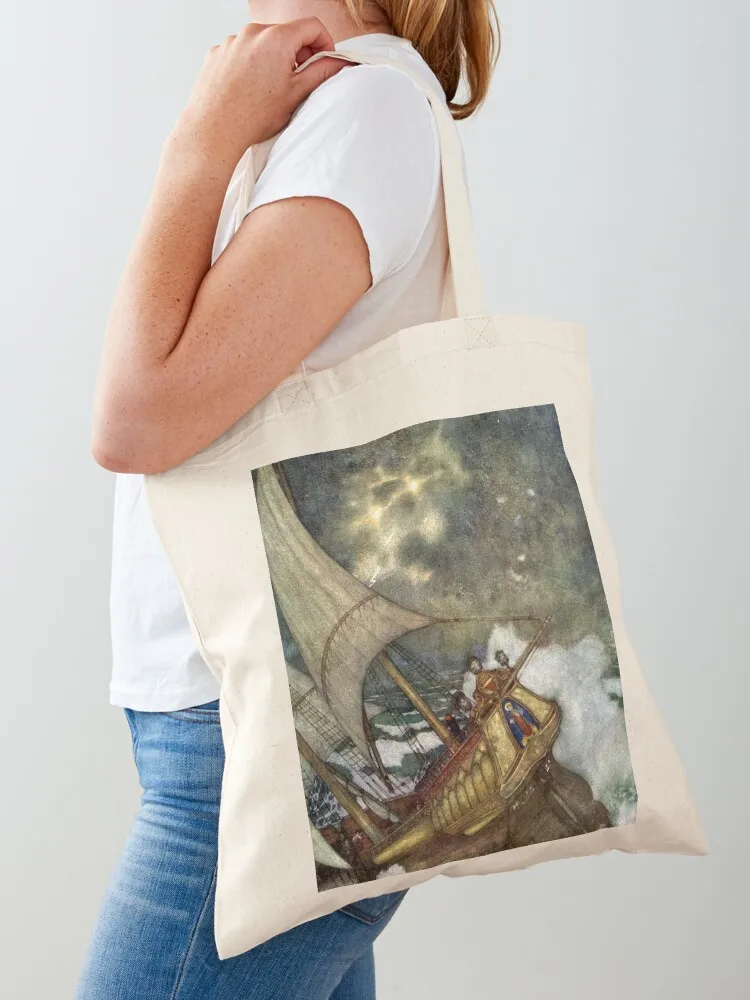 

Shipwreck - The Tempest - Edmund Dulac Tote Bag Handbags tote bags cloth bags Women bags Eco bag