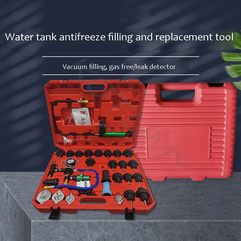 Car Cooling System Test Detector Set Automotive Leakage Detector Tool Pressure Gauge Leak Detector