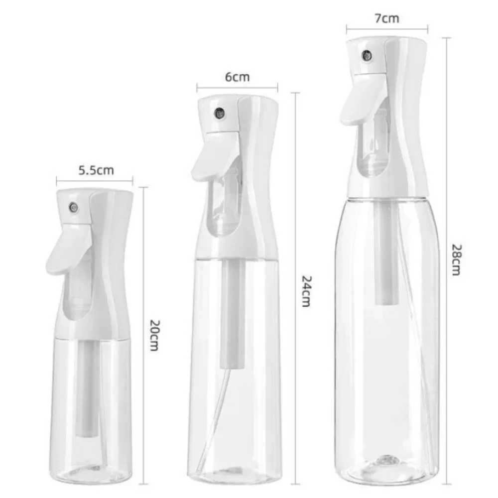 200/300/500ml Continuous Mist Hair Spray Bottle – Refillable Automatic Water Sprayer for Salon, Barber & Hair Styling Tools