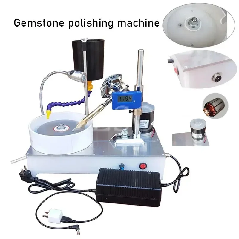 Gemstone Grinding Faceting Machine Faceted Gem Polishing Machine  Lapidary Machine 2800RPM 120W Jewelry Polisher Flat Grinder