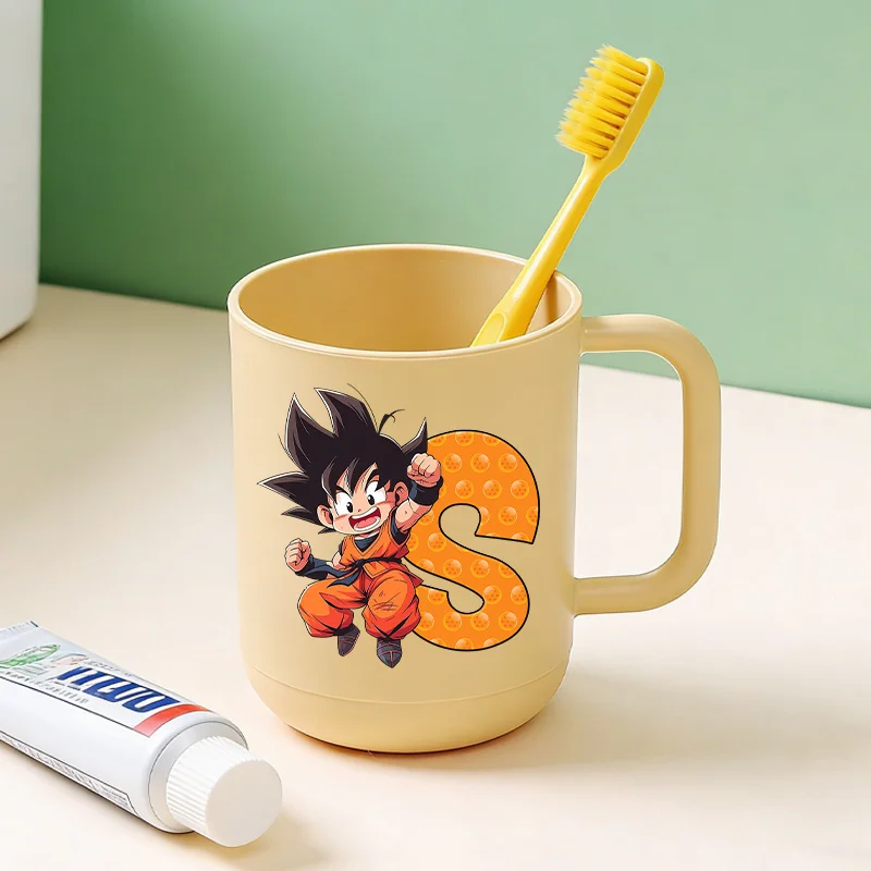 

Toothbrush Cup Kids Kawaii Dragons Balls Letter A-Z Bathroom Accessories Boys Travel Home Gargle Mug Children Birthday Gift New