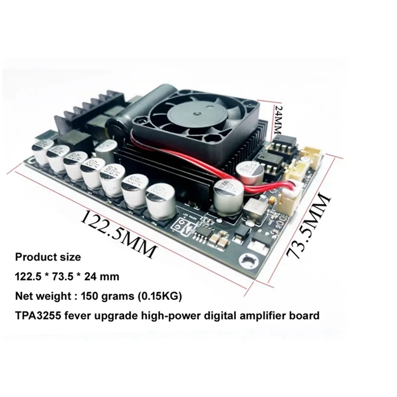 Hifi Upgraded MAX Version TPA3255 600W High-Power 300W X 2 Stereo Low Noise HIFI Digital Amplifier Board