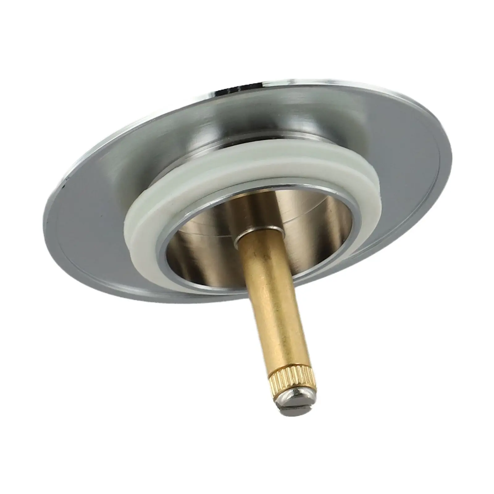 Double Seal Stopper Brass Bathtub Stopper Solid Brass Construction Chrome-Finished Stopper Bathroom Renovation
