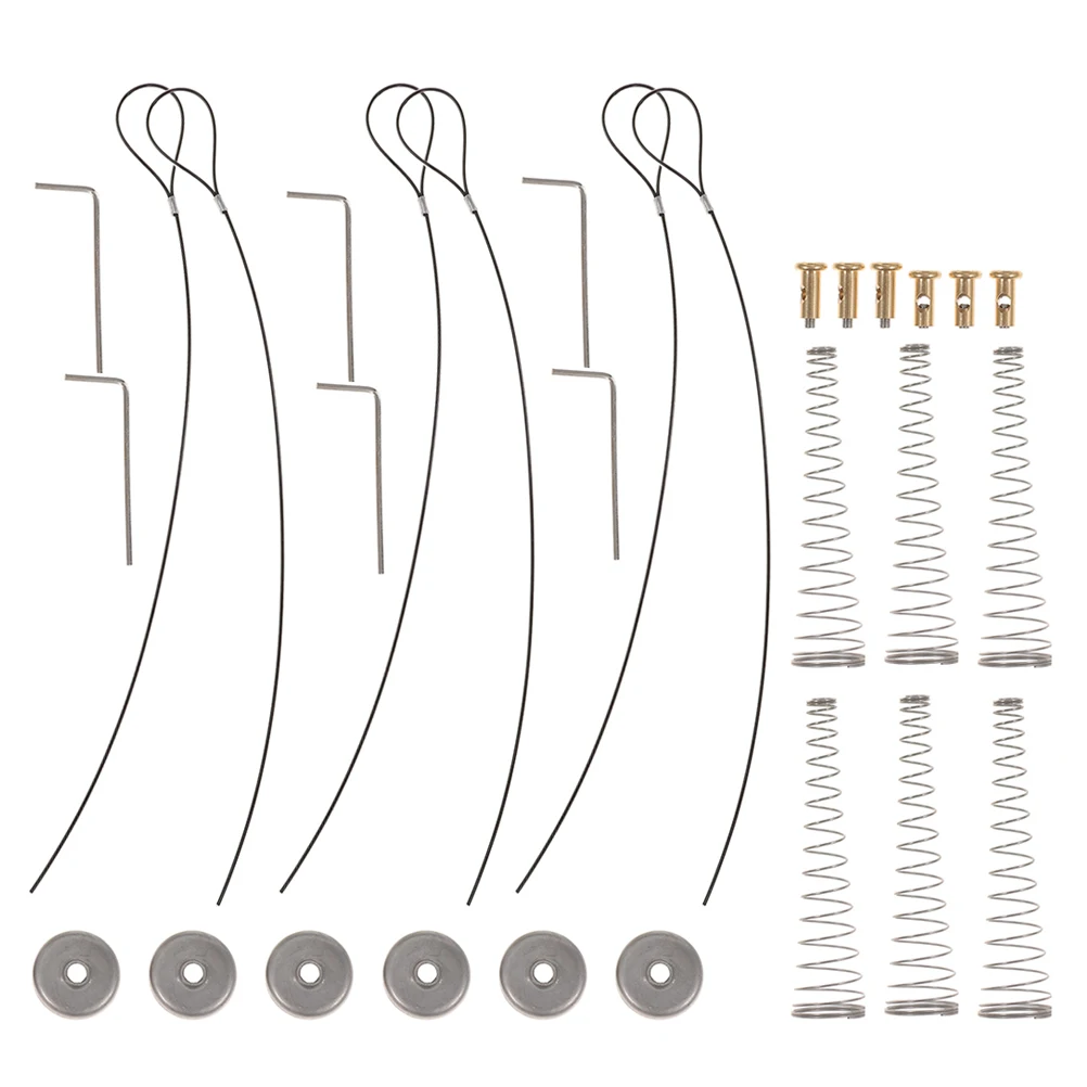 

3 set Spring Loaded Cable: Heavy Duty Outdoor Hardware Kit For Garden Fence Shed Door Cable Pull Spring, Fence Gate Latch Pull