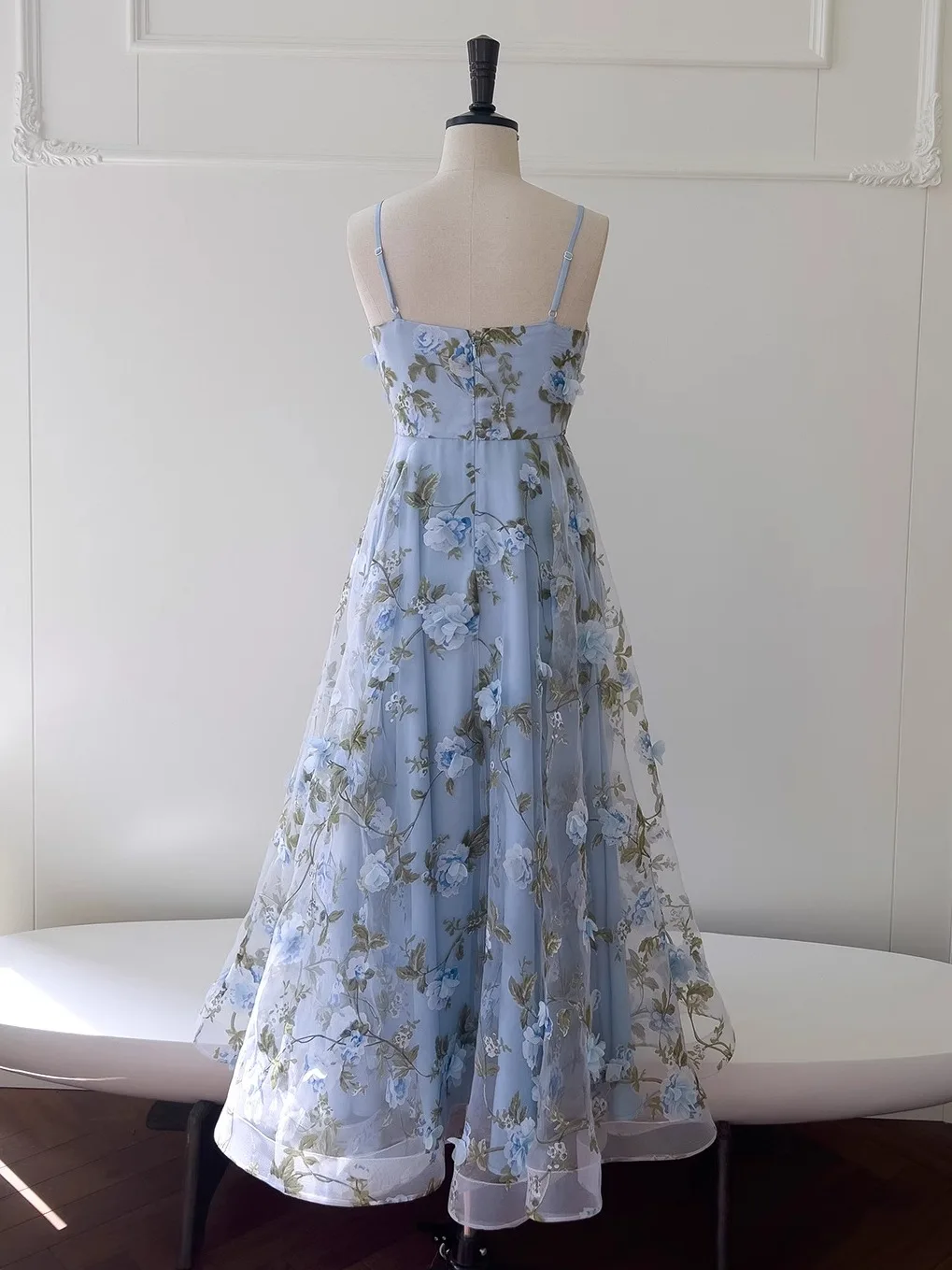 Haut de gamme luxe Strapl Dr avec décoration florale 3D Morning Run Fairy Vaion jupe fibre de polyester tricoté Princ S...