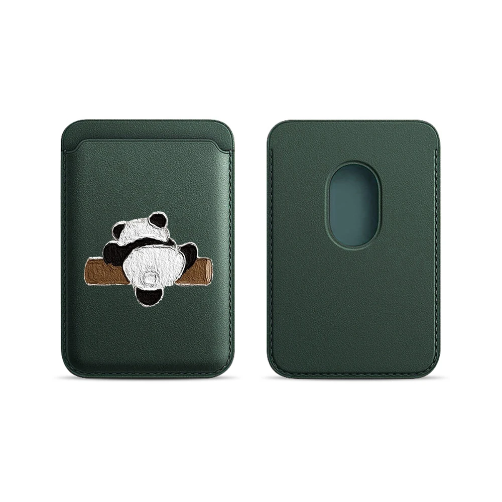 Niedliche Panda-Leder-Kartenhülle für Magnetische Hüllen, Geeignet für alle iPhones, für Magsafe-Kartenhalter, Handy-Rückentasche – Detail 17