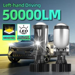 2pcs H4 LED 프로젝터 미니 렌즈 자동 H4 HB2 9003 안녕 Lo 빔 LED 헤드 라이트 전구 높은 빔 낮은 빔 6000K 터보 팬 자동차 조명 램프