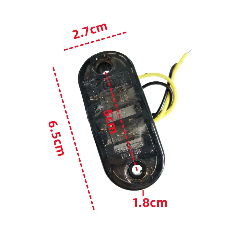 10Pc Smoked LED Trailer Clearance Lights 12V 24V Side Marker Lights For Trucks Cargo Sidelight RV Bus Camper Caravan Signal Lamp