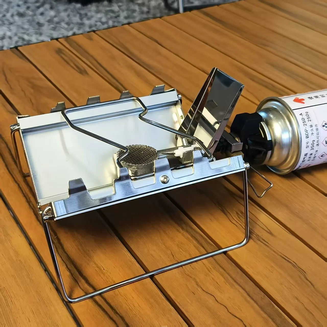 Light Mini Portable Folding Gas Stove Camping Backpacking Picnic Steel Metal Propane Fuel
