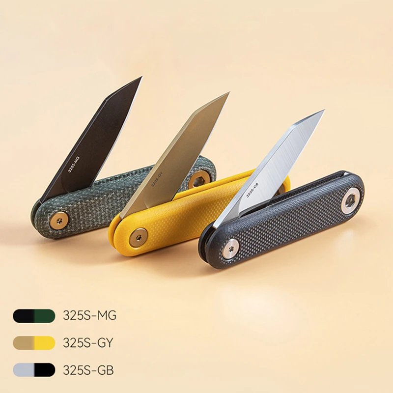 SANRENMU 325S NEW Mini Pocket Folding Knife 12C27 Blade Outdoor Portable Keychain Camping Fishing Tool Gift EDC No Lock Knives