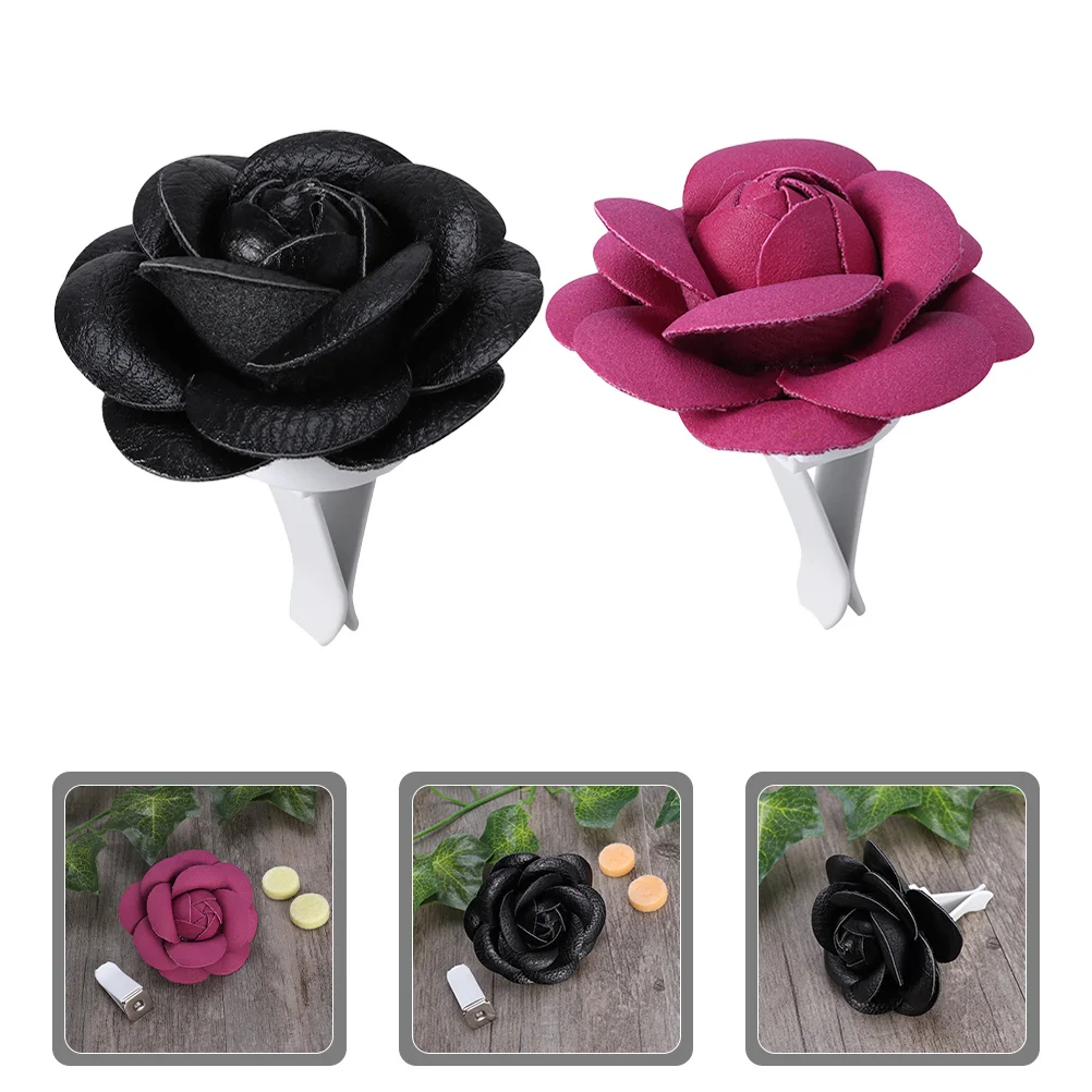 

2Pcs Cute Car Air Freshener Vent Clip Flower Accessories No Adverse Effects on Car Interior Vent Clips Air Freshener