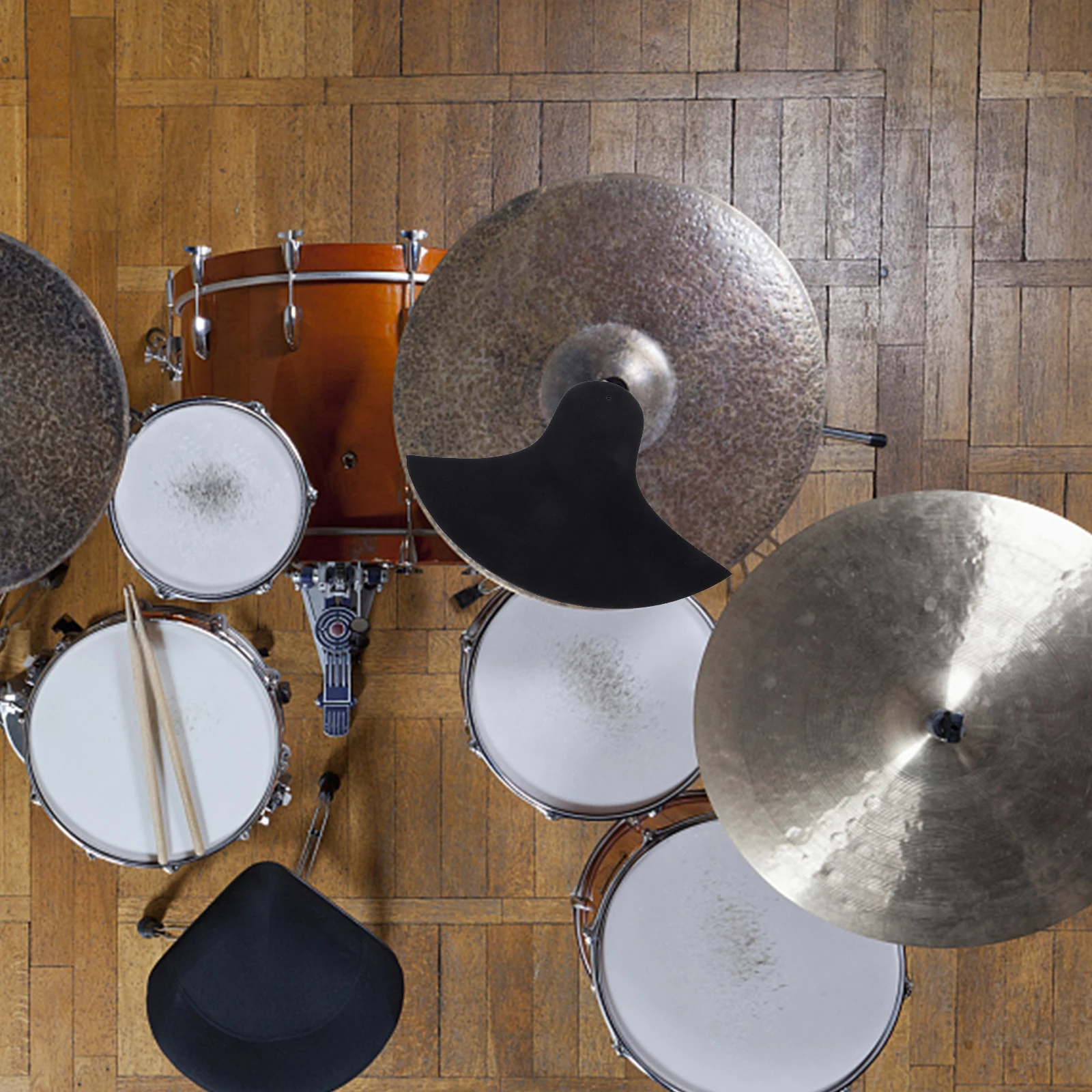 وسادة الصنج كتم الطبل المطاطي ممارسة الطبول أدوات قرع الطبول