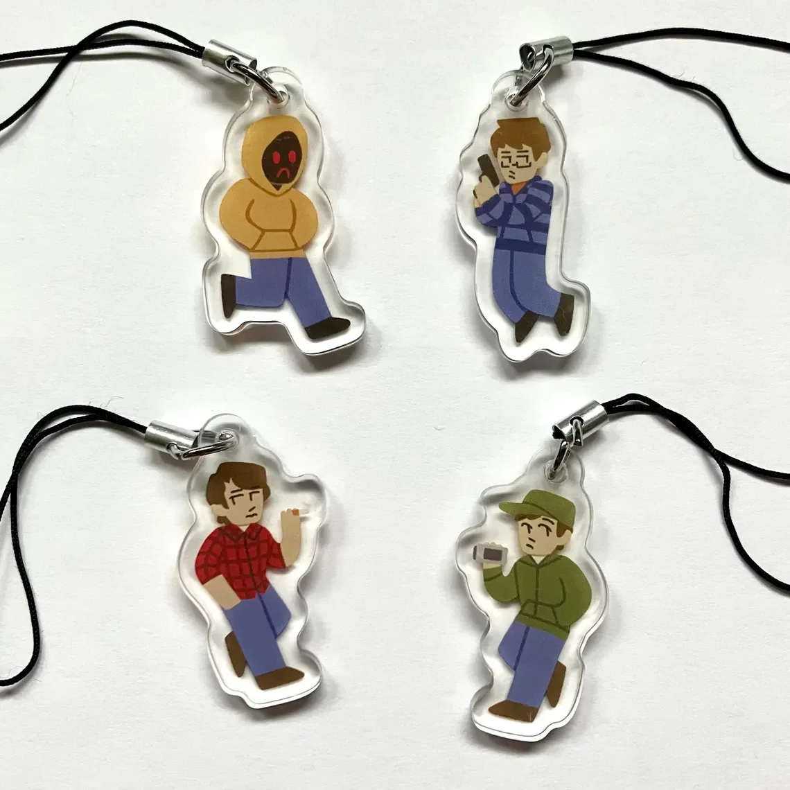Marble Hornets Acrylic Phone Charms Trendy Phone Accessory